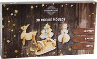 Merkloos 8x stuks kerst thema koekvormpjes/uitsteek vormpjes