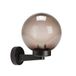 Wandlamp VELAMP Buitenwandlamp met bol, tuinbol 200 mm met houder, E27-fitting, led-compatibel, IP44 waterdicht, voor tuin, parken, flatgebouwen, terrassen, amber