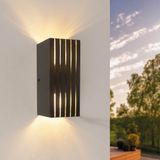 LEDVION - LED Wandlamp - 2x G9 - IP44 - Zwart - Rechthoek