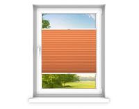 time4blinds Plisségordijn zonder boren op maat gemaakt - Vouwgordijn - Plisségordijn privacy en zonwering - Eenvoudige installatie - Kant-en-klaar plisségordijn - 110x70 cm - Oranje