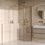 Brauer Oblivion - Inloopdouche - Helder Glas - 70 x 200 cm - incl. Glascoating - PVD Goud Geborsteld