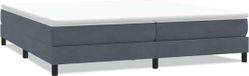 vidaXL Sommier sans matelas 200x210 cm velours gris foncé