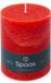 Spaas Bougie rustique ± 95 heures de combustion Rouge