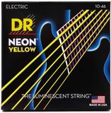 Strings DR Strings NYE-10 Neon Yellow Elektrische Gitaarsnaren (10-46)