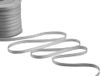 Furlanis - Dubbel satijnen lint, Italiaanse stof - parelgrijs, 6 mm x 25 m