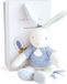 DouDou et Compagnie - Konijn Matelot Knuffel - 25 cm - Blauw en Wit - DC3517