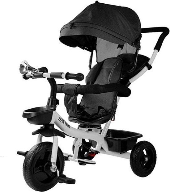 Viking Choice Driewieler met duwstang en zonnekap - Zwart/Wit