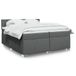Maison Exclusive - Sommier à lattes de lit avec matelas Gris foncé 200x200cm Tissu