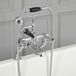 Elizabeth Robinet de bain classique Fixation de baignoire Douche à main Tête en croix Chrome/Noir