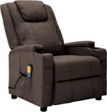 vidaXL Fauteuil de massage similicuir marron
