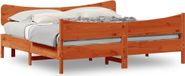 Maison Exclusive - Lit en bois massif sans matelas, brun lavé, 180x200 cm