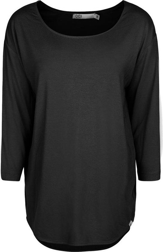 DIDI Dames Loose tee crew 3/4 sleeves Black maat 36