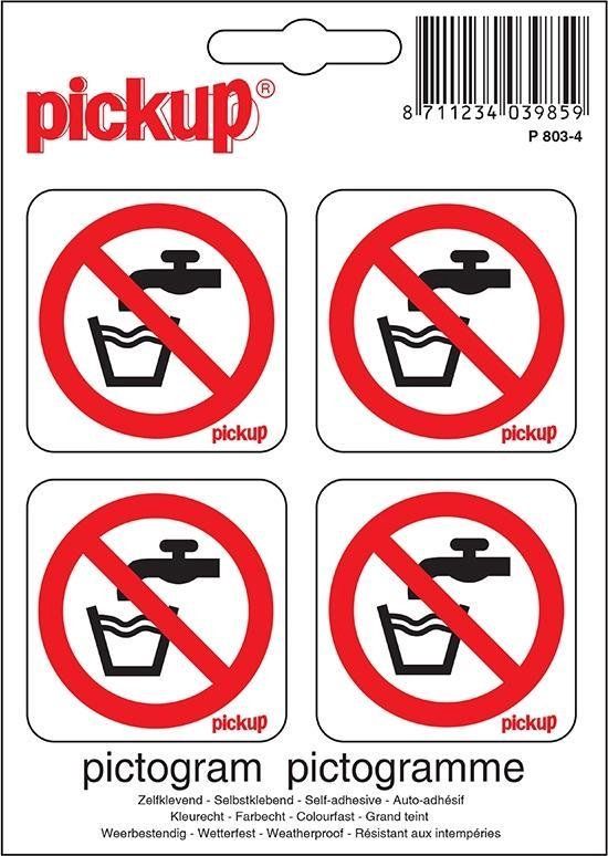 Toolstation Pickup Mini Pictogram 4,7x4,7 cm - Geen drinkwater