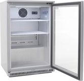 Husky C1AF-HS-STEEL Barkoelkast met Glazen Deur - 114 Liter - RVS