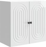vidaXL Wandkast, Hoogglans, Wit, 59 x 31 x 60 cm, Bewerkt hout