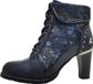 2 Go Fashion Chaussures femme Bottines Bottes à lacets Bleu Loisir