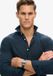 Superdry Chemise décontractée en lin à manches longues pour homme Bleu marine S