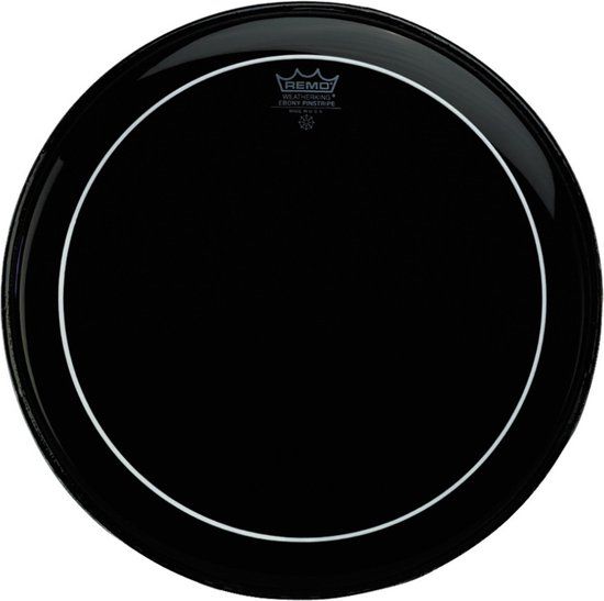 Remo ES-0612-PS 12 inch Ebony Pinstripe Drumhead