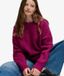 Superdry Pull Tricot Gratté Coupe Oversize Violet Taille : 44