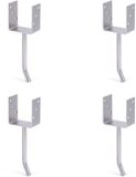 Alberts 4 x U-paaldrager mit Rundstahl-betonanker, 91x104 mm, betonanker 200 mm, thermisch verzinkt, voor inbetonneren