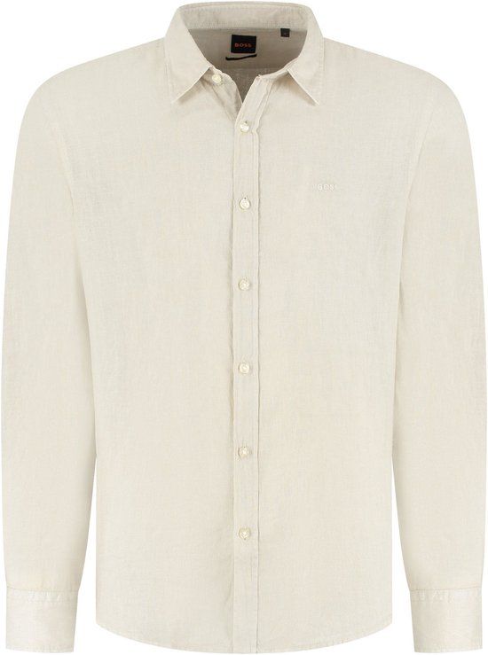 Boss Relegant Overhemd Heren - Beige - Maat XL