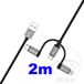 Varta USB-kabel USB-A stekker, USB-micro-B stekker, USB-C stekker, Apple Lightning stekker 2.00 m