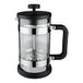 Café Olé Moderno 1000 ml Cafetière Franse pers Koffiezetapparaat, 8-kops, Zwart/Zilver