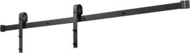 VEVOR Système de porte coulissante 150kg Quincaillerie de porte coulissante 2m Rail Noir