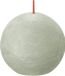 Bolsius - Rustieke kleine stompkaars 'Boule' (Ø7.6cm) - Foggy Green