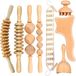 Outil de massage en bois - 8 pièces - Bois naturel - Set de massage