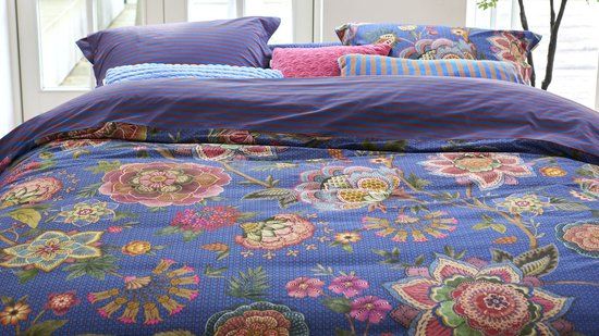 Pip Studio Bombay Bold dekbedovertrek - Lits-Jumeaux - 240 x 200/220 cm - Donkerblauw