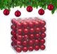 Relaxdays Kerstballen set van 100 - Ø 6 cm - Mat - Kunststof - Rood