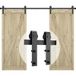 Stoex - Quincaillerie Kit de rail à roulettes pour porte coulissante pour porte suspendue double en bois, 352 cm/11,5 pieds