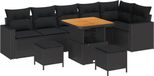 vidaXL Banc de jardin noir polyrotin