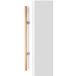 Viefe Poignée de tirage KUMO WOOD BIG en bois et aluminium, chêne + aspect inox - 640 mm - Double (1 paire)