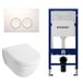 Villeroy & Boch Subway 2.0 toiletset - met luxe Saniclass zitting reservoir en Delta - 25 Knop - wit