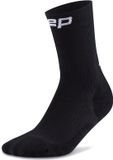 CEP Run Mid-Cut Compressie Sokken - Zwart - Dames (34-37)