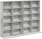 vidaXL CD Kast 2 st Betongrijs 65 x 23,5 x 97,5 cm Bewerkt hout