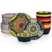 Ensemble de vaisselle en porcelaine style bohème 36 pièces pour 12 personnes
