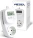 VIESTA® TH12 thermostat plug-in, programmable, 7 days, 230 V / 16 A / 3600 W, 5–35°C, 0.5°C, LCD display, EEPROM, frost protection, for electric heaters, heating panels