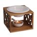 Singeek Keramische etherische oliebrander diffuser, holle bloemen theelichthouder aromatherapie olie warmer, vakantie huisdecoratie Valentijn (gunstige wolk)