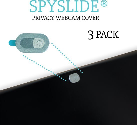 Spyslide Â® Premium Webcam Cover 3-Pack Silver Geschikt voor Laptops Macbooks Tablets & Smartphones Vervang je lelijke sticker op je laptop met de stijlvolle Spy-Fy Webcam Cover