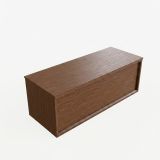 Saniclass Holz Frame Badkamermeubelset - 120x45x42cm - houten topblad - zonder kraangat - 1 lade - mat walnut pure (hout) SW1420774/SW1420829