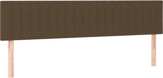 vidaXL Hoofdbord 200x5x78/88 cm stof donkerbruin