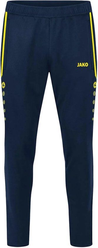 Jako Allround Trainingsbroek Junior - Navy/Geel - Maat 116