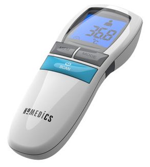 HoMedics TE200 Contactloze Infrarood Thermometer - Voorhoofdthermometer - 30 Geheugens - Wit