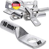 Kalitec 10 stuks DR16-8 perskabelschoen 16 mm² M8 I-connector volgens DIN 46235 I Made in Germany