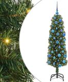 vidaXL Kunstkerstboom Groen 150 cm PVC en Staal en Kunststof