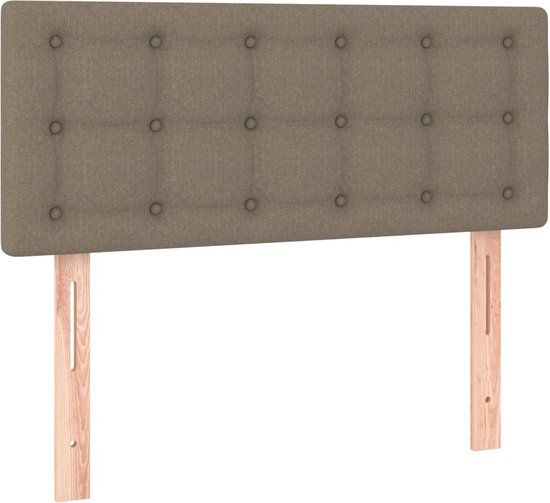 vidaXL Hoofdbord Stof Taupe 100x5x78/88 cm