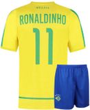 Kingdo B.V. Brazilie Voetbaltenue Thuis Ronaldinho - WK 2002 - Maat M